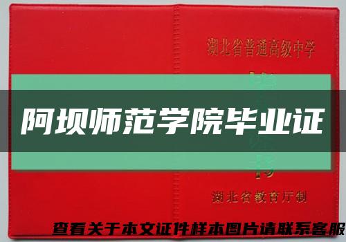 阿坝师范学院毕业证缩略图