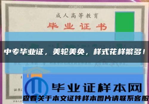 中专毕业证，美轮美奂，样式花样繁多！缩略图