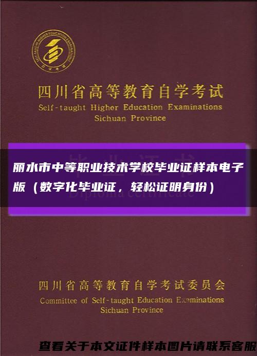 丽水市中等职业技术学校毕业证样本电子版（数字化毕业证，轻松证明身份）缩略图