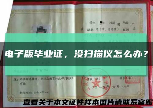 电子版毕业证，没扫描仪怎么办？缩略图