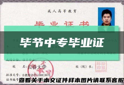 毕节中专毕业证缩略图