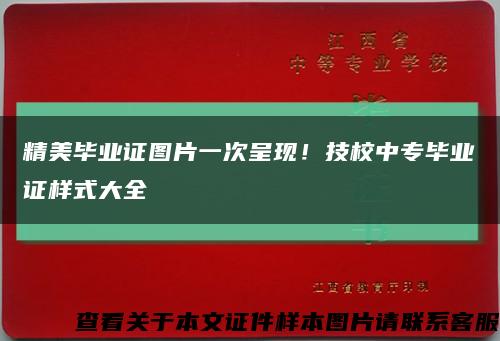 精美毕业证图片一次呈现！技校中专毕业证样式大全缩略图