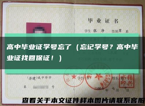 高中毕业证学号忘了（忘记学号？高中毕业证找回保证！）缩略图