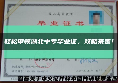 轻松申领湖北中专毕业证，攻略来袭！缩略图