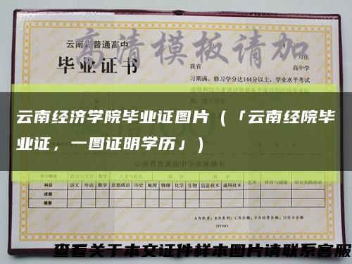 云南经济学院毕业证图片（「云南经院毕业证，一图证明学历」）缩略图