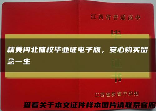 精美河北体校毕业证电子版，安心购买留念一生缩略图