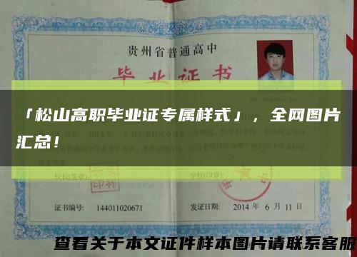 「松山高职毕业证专属样式」，全网图片汇总！缩略图