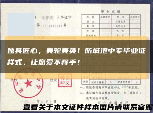 独具匠心，美轮美奂！防城港中专毕业证样式，让您爱不释手！缩略图