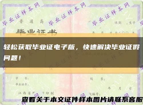 轻松获取毕业证电子版，快速解决毕业证假问题！缩略图