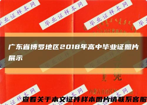 广东省博罗地区2018年高中毕业证照片展示缩略图