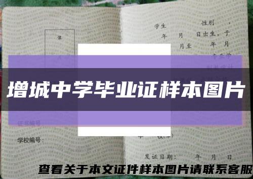 增城中学毕业证样本图片缩略图
