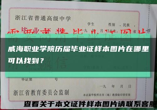 威海职业学院历届毕业证样本图片在哪里可以找到？缩略图