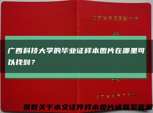 广西科技大学的毕业证样本图片在哪里可以找到？缩略图