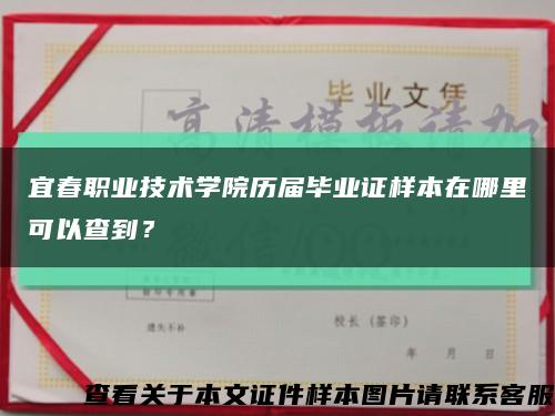 宜春职业技术学院历届毕业证样本在哪里可以查到？缩略图