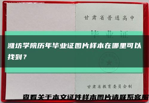 潍坊学院历年毕业证图片样本在哪里可以找到？缩略图