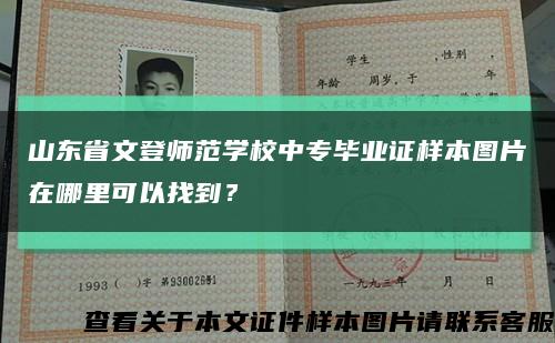 山东省文登师范学校中专毕业证样本图片在哪里可以找到？缩略图