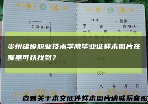 贵州建设职业技术学院毕业证样本图片在哪里可以找到？缩略图