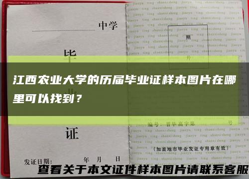 江西农业大学的历届毕业证样本图片在哪里可以找到？缩略图