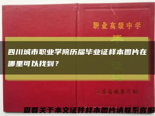 四川城市职业学院历届毕业证样本图片在哪里可以找到？缩略图