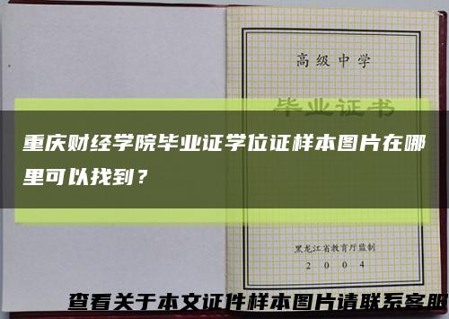 重庆财经学院毕业证学位证样本图片在哪里可以找到？缩略图