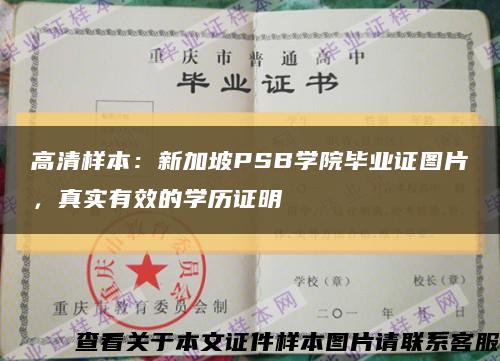 高清样本：新加坡PSB学院毕业证图片，真实有效的学历证明缩略图