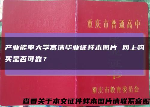 产业能率大学高清毕业证样本图片 网上购买是否可靠？缩略图