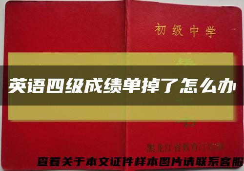 英语四级成绩单掉了怎么办缩略图