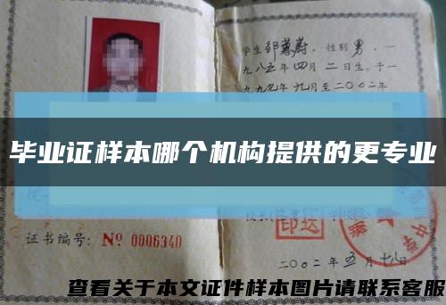 毕业证样本哪个机构提供的更专业缩略图