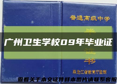 广州卫生学校09年毕业证缩略图