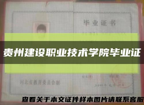 贵州建设职业技术学院毕业证缩略图