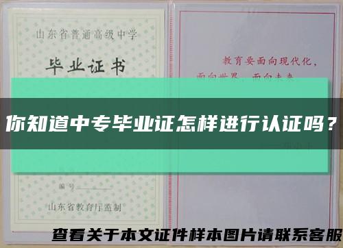 你知道中专毕业证怎样进行认证吗？缩略图