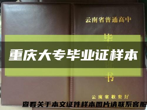 重庆大专毕业证样本缩略图