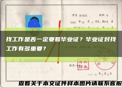 找工作是否一定要看毕业证？毕业证对找工作有多重要？缩略图