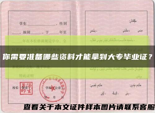 你需要准备哪些资料才能拿到大专毕业证？缩略图