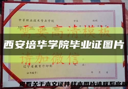 西安培华学院毕业证图片缩略图
