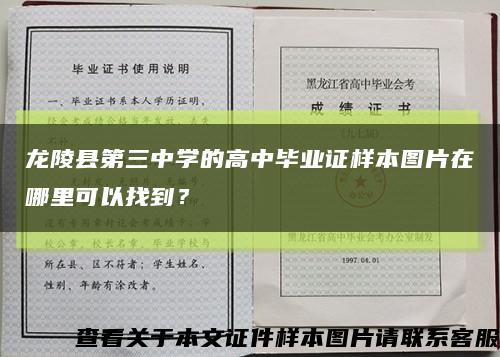 龙陵县第三中学的高中毕业证样本图片在哪里可以找到？缩略图