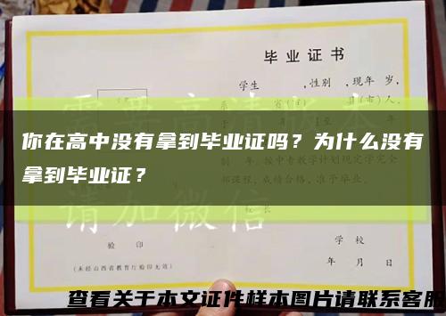你在高中没有拿到毕业证吗？为什么没有拿到毕业证？缩略图