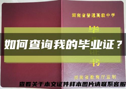 如何查询我的毕业证？缩略图