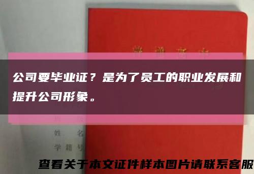 公司要毕业证？是为了员工的职业发展和提升公司形象。缩略图