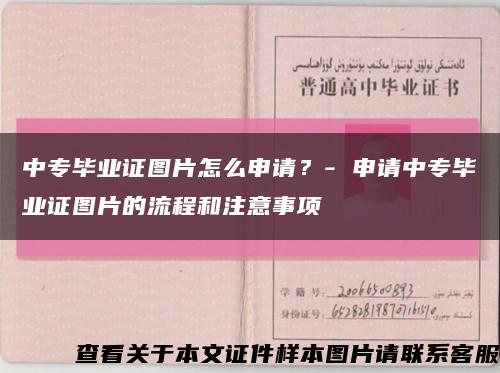 中专毕业证图片怎么申请？- 申请中专毕业证图片的流程和注意事项缩略图