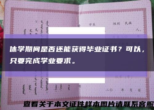 休学期间是否还能获得毕业证书？可以，只要完成学业要求。缩略图
