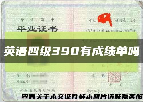 英语四级390有成绩单吗缩略图