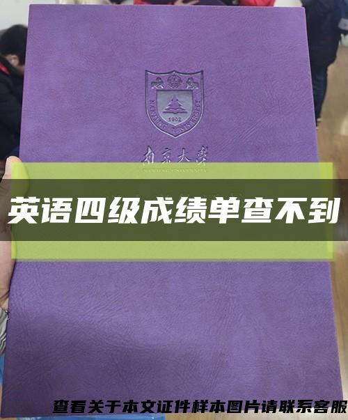 英语四级成绩单查不到缩略图
