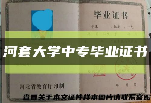 河套大学中专毕业证书缩略图
