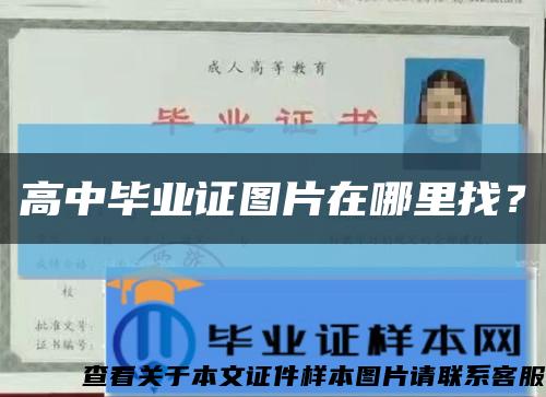 高中毕业证图片在哪里找？缩略图