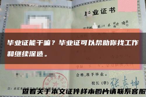 毕业证能干嘛？毕业证可以帮助你找工作和继续深造。缩略图