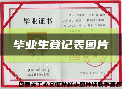 毕业生登记表图片缩略图