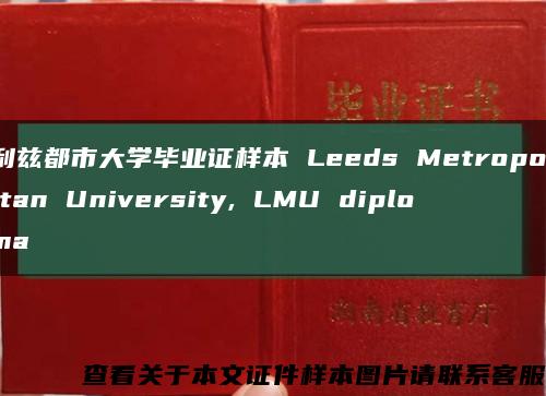 利兹都市大学毕业证样本 Leeds Metropolitan University, LMU diploma缩略图