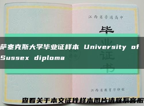 萨塞克斯大学毕业证样本 University of Sussex diploma缩略图