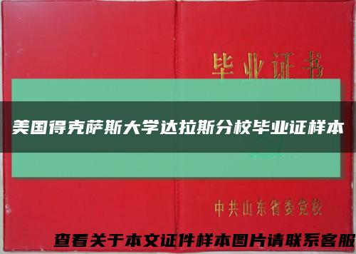 美国得克萨斯大学达拉斯分校毕业证样本缩略图